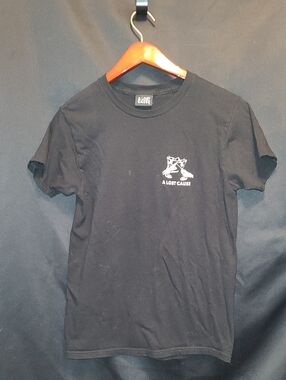 LOST CAUSE MARTINI Unisex Black Graphic Tee Martini And Skeletons "A Lost Cause"
